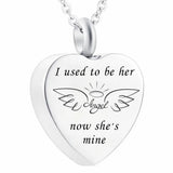 Angel Wings Cremation Urn Necklace for Ashes Stainless Steel Pendant