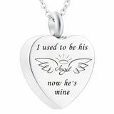Angel Wings Cremation Urn Necklace for Ashes Stainless Steel Pendant