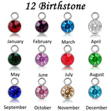 Angel Wings Heart Cremation Jewelry Urn Keychain with Birthstones
