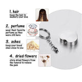 Angel Wings Heart Cremation Jewelry Urn Keychain with Birthstones