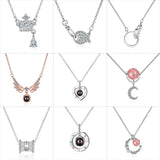 Angel Wings Love Heart Fish Crown Moon Lady Choker Heart S925 Silver Jew