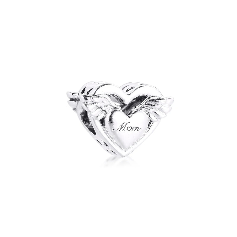 Angel Wings & Mum Charm Beads for DIY Bracelets