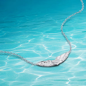 Angel Wings Charm Necklace 925 Sterling Silver Sweet Beauty Accessory