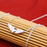Angel Wings Charm Necklace 925 Sterling Silver Sweet Beauty Accessory