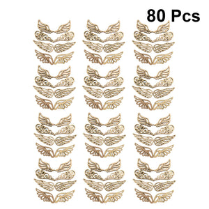 Angel Wings Wooden Patches No Hole Wood Chips DIY Accessories