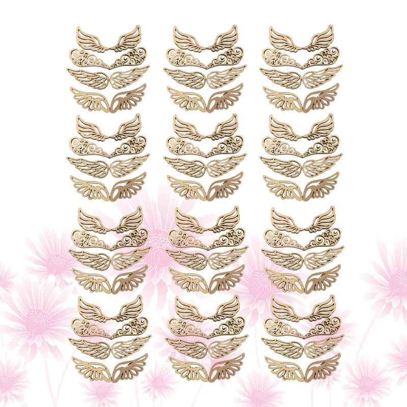 Angel Wings Wooden Patches DIY Craft Accessories
