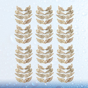 Angel Wings Wooden Patches No Hole Wood Chips DIY Accessories