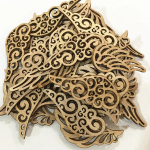 Wooden Angel Wings Patches DIY Crafts Accessory