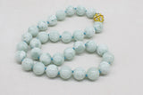 Angel Larimar Necklace Round Beads for Women