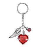 Angel Wings Ashes Memorial Pendant Cremation Jewelry Heart-Shaped Ash Holder
