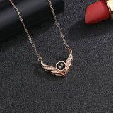 Angel Wings Photo Projection Necklace Pendant for Lover Girlfriend Romantic Gift