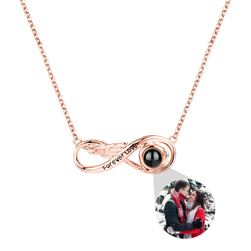 Angel Wings Photo Projection Necklace Pendant Jewelry