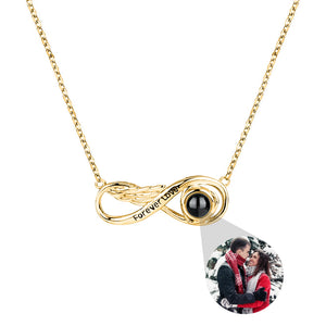 Angel Wings Photo Projection Necklace Pendant Jewelry