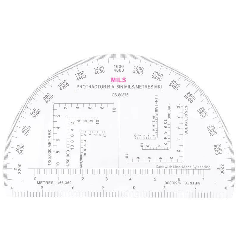 Angle Measure Protractor Scale Ruler Precision Training Resistant