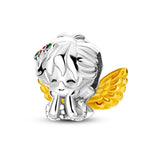 Angle Silver and Charm Beads for Chain Bracelet DIY