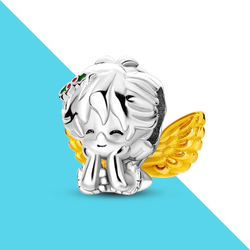 Angle Silver and Charm Beads for Chain Bracelet DIY