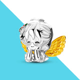 Angle Silver and Charm Beads for Chain Bracelet DIY