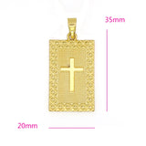 Anietna Ethiopian Style Jesus Cross Necklace 18K Plated Pendant Jewelry