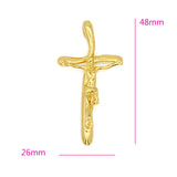 Anietna 18K Plated Jesus Cross Necklace Women/Men Catholic Jewelry