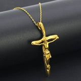 Anietna 18K Plated Jesus Cross Necklace Women/Men Catholic Jewelry