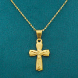Anietna Jesus Cross Necklace 18K Plated Pendant Jewelry colgantes
