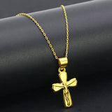 Anietna Jesus Cross Necklace 18K Plated Pendant Jewelry colgantes