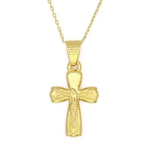 Anietna Jesus Cross Necklace 18K Plated Pendant Jewelry colgantes