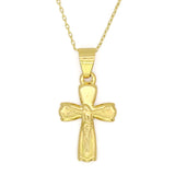 Anietna Jesus Cross Necklace 18K Plated Pendant Jewelry colgantes