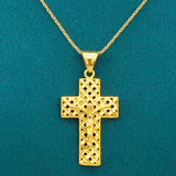 Anietna Retro Jesus Cross Necklace 18K Plated Pendant Jewelry