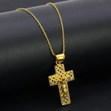 Anietna Retro Jesus Cross Necklace 18K Plated Pendant Jewelry