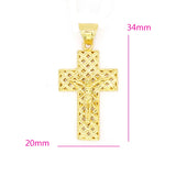 Anietna Retro Jesus Cross Necklace 18K Plated Pendant Jewelry