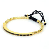Anil Arjandas CZ Charm Bracelet Macrame Braided