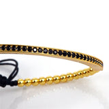 Anil Arjandas CZ Charm Bracelet Macrame Braided