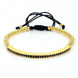 Anil Arjandas CZ Charm Bracelet Macrame Braided