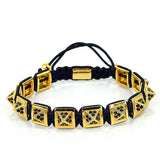 Anil Arjandas CZ Beads Charm Macrame Bracelet Men