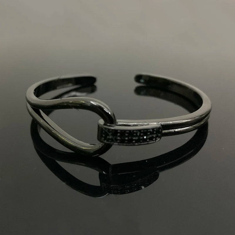 Anil Arjandas Micro Pave Zircon Macrame Cuff Bracelet