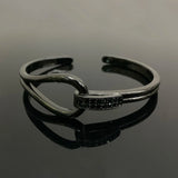 Anil Arjandas Micro Pave Zircon Macrame Cuff Bracelet