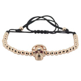Anil Arjandas Bracelets Men Women CZ Beads Macrame Charm Skull