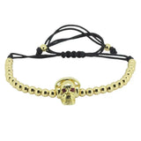 Anil Arjandas Bracelets Men Women CZ Beads Macrame Charm Skull