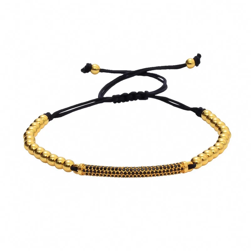 Anil Arjandas Men Bracelets Hot Jewelry 24k Beads Zircon Czech Macrame
