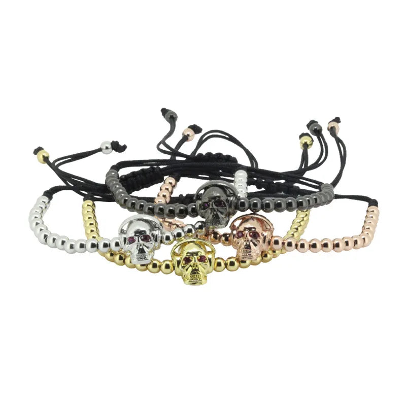 Anil Arjandas Skull Helmet Head Charm Bracelet for Men