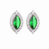High-Quality Clear Crystal Stud Earrings 925 Sterling Silver Earrings for Women