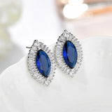 High-Quality Clear Crystal Stud Earrings 925 Sterling Silver Earrings for Women