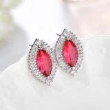 High-Quality Clear Crystal Stud Earrings 925 Sterling Silver Earrings for Women