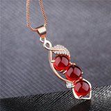 Green Chalcedony Pendant 925 Silver Necklace Women Gemstone Peas Pendant