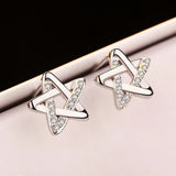925 Sterling Silver Star Stud Earrings for Women - High Jewelry Anniversary