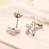 925 Sterling Silver Star Stud Earrings for Women - High Jewelry Anniversary