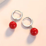 Solid Silver 925 Freshwater Pearl Drop Earrings for Women