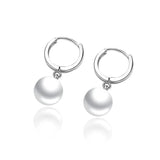 Solid Silver 925 Freshwater Pearl Drop Earrings for Women