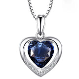 Pink Heart Pendant Necklace Birthstone Fine Jewelry
